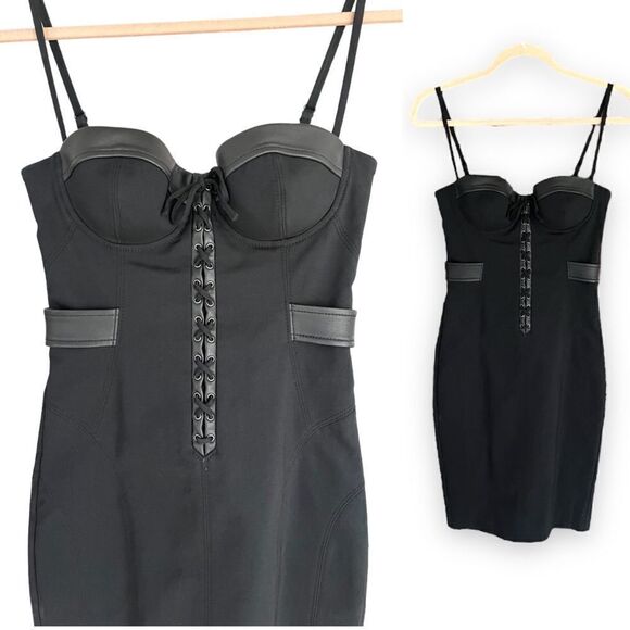GUESS BY MARCIANO | Sexy Corset Black Bodycon Dress (2) - Picture 1 of 7